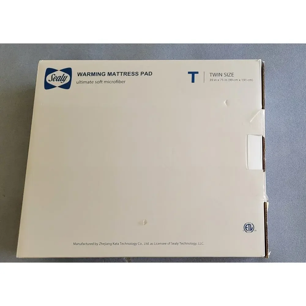 SEALY Heated Mattress Pad/Bed Warmer Single Controller--Twin 39X75 in-NEW!